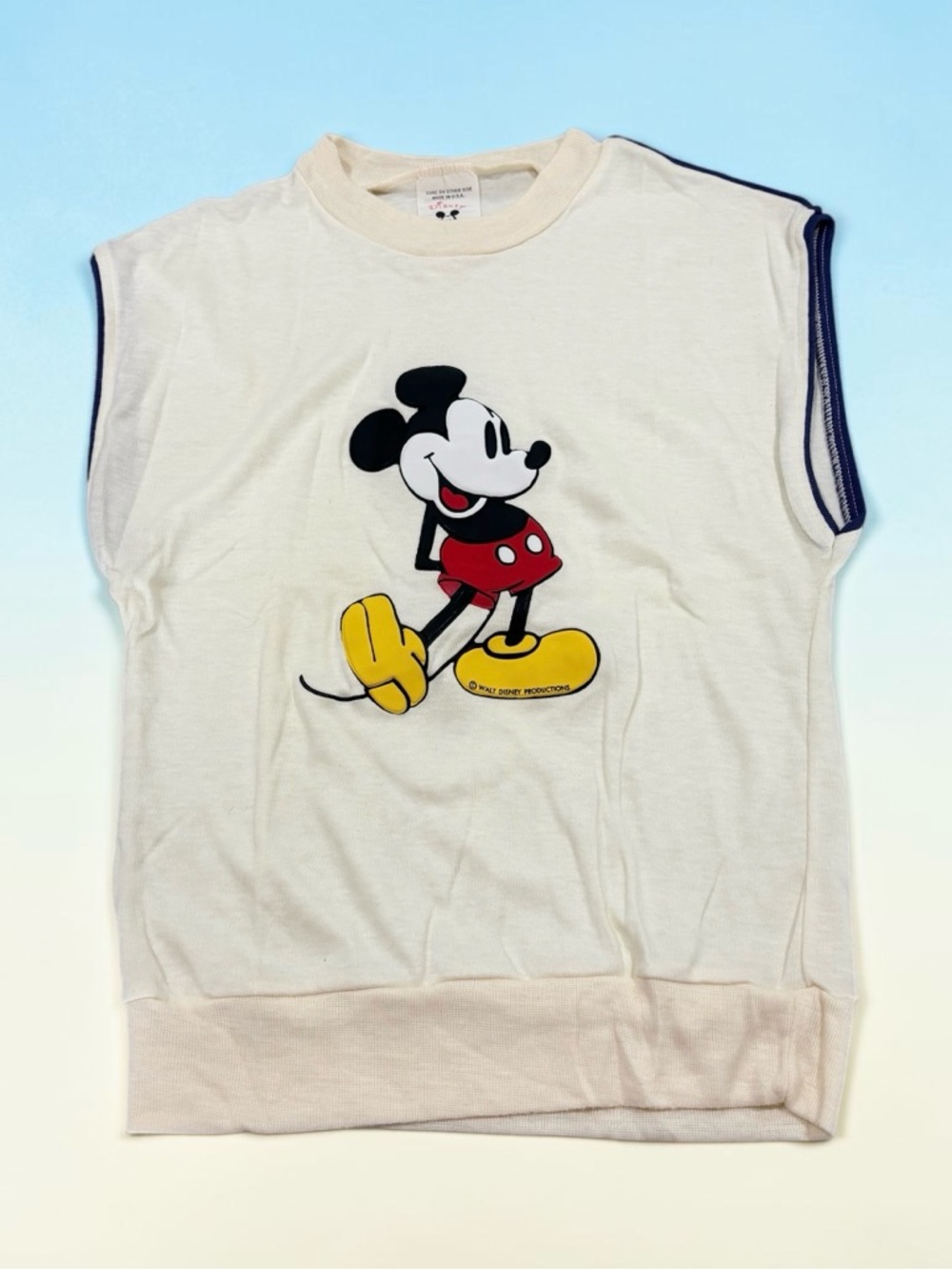 Pilgrim Kids White Mickey Mouse Graphic Tank Top with Yellow Shoes